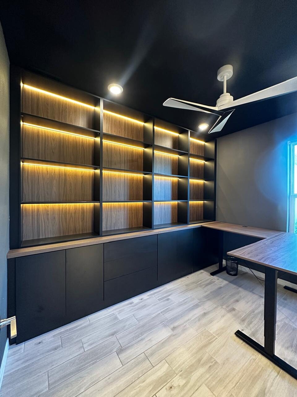 Custom home office produced for a cabinetry partner