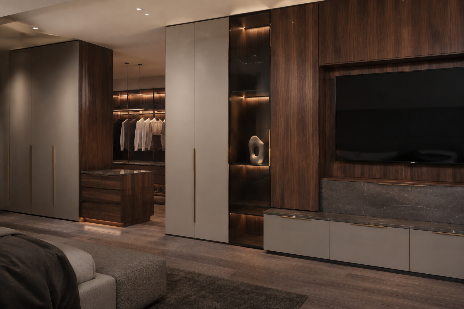 LEGNO Stone Grey and Chocolate Carini material moodboard
