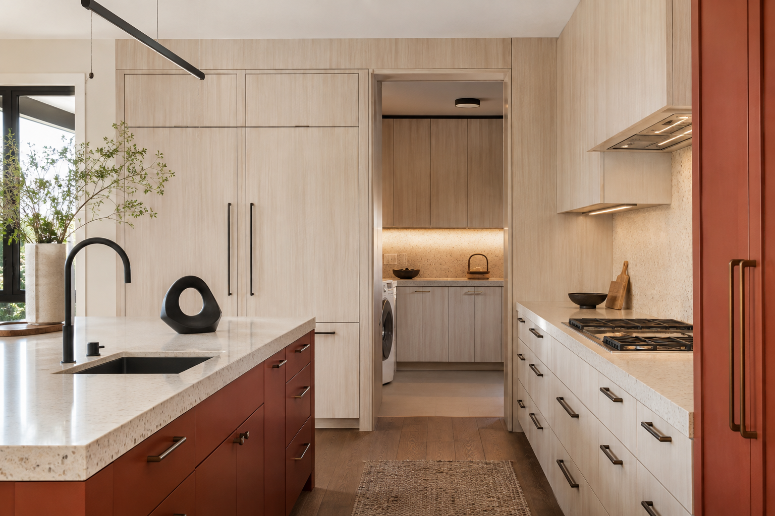 LEGNO White Tossini and Rusty Red color moodboard
